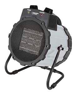 PowerZone BNT-15B2 Ceramic Utility Heater, 12.5 A, 120 V, 750/1500 W, 2-Heat Setting, Grey